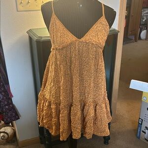 Wild Fable Orange Floral Mini Dress